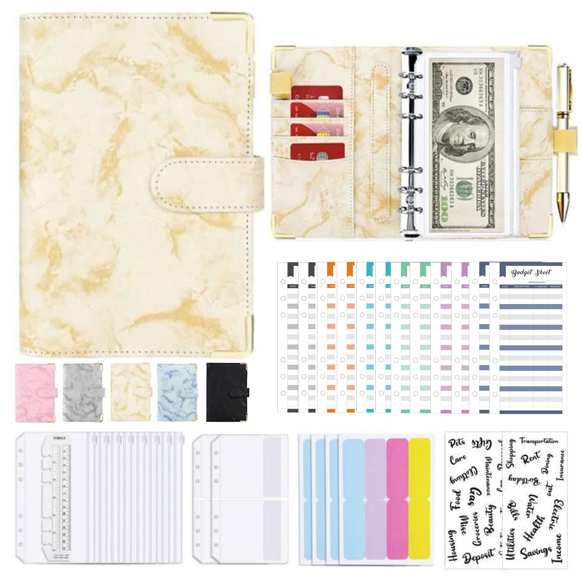 Wholesale Marble Grain Leather PU Notebook Set